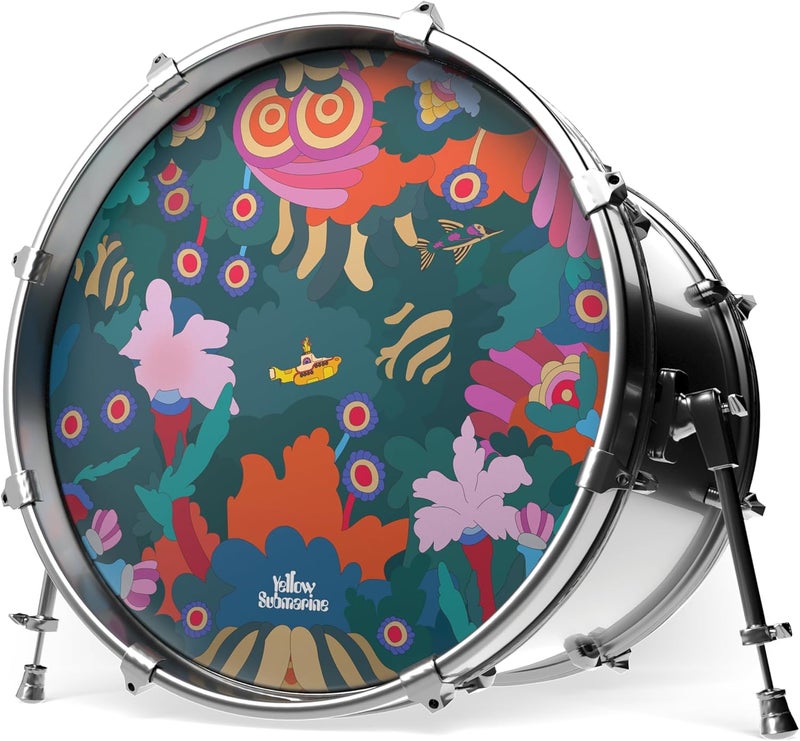 EVANS Beatles Sea, 22 inch Bass Drum Heads (INK22YELSUB-3) - Image 2